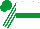 Silk - White, emerald green hoop, striped sleeves & cap
