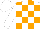 Silk - White, orange checked, white cap