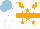 Silk - White, orange hoop, orange stars, epaulets, white sleeves, light blue cap