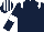 Silk - Dark blue, white epaulets and armlets, striped cap
