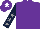 Silk - Purple, dark blue sleeves, grey stars, purple cap, white star
