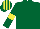 Silk - Dark green, yellow armlets, striped cap