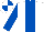 Silk - White, royal blue stripe and sleeves, quartered cap