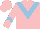 Silk - Pink, light blue chevron, pink sleeves, light blue chevron, pink cap