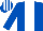 Silk - Royal blue, white panel, striped cap