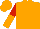 Silk - Orange, red and orange halved sleeves