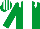 Silk - Emerald green, white stripe, white epaulettes, striped cap