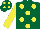 Silk - Dark green, yellow spots, yellow arms, dark green cap, yellow spots