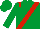 Silk - Emerald green, red epaulets, red sash