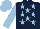 Silk - Dark blue, light blue stars, light blue sleeves & cap