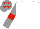 Silk - White, grey sleeves, red armlets and stars on grey cap