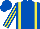 Silk - Royal blue, yellow braces, yellow & royal blue striped sleeves & cap