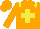 Silk - Orange, yellow cross, epaulets