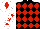Silk - Black & red diamonds, white sleeves, red stars, white cap, red diamond
