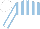 Silk - Light blue and white striped, white halved horizontally, light blue seams on white sleeves, white cap