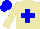 Silk - tan, blue cross and cap