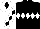 Silk - Black, white band of diamonds, white sleeves, black diamonds, white cap, black diamond