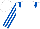 Silk - White, royal blue epaulets, striped sleeves