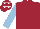 Silk - Maroon, light blue sleeves, maroon cap, white stars