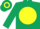 Silk - Dark Green, Yellow Disc, Dark Green & Yellow Hooped Cap