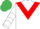 Silk - White, Red chevron, Red and White chevrons on sleeves, Emerald Green cap