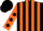 Silk - Black and Orange stripes, Orange sleeves, Black spots