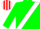 Silk - GREEN, white sash, red & white striped cap