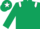 Silk - DARK GREEN, white epaulettes, dark green cap, white star