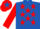 Silk - ROYAL BLUE, red stars, red sleeves, red cap, royal blue star