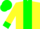 Silk - Yellow, Green stripe, Yellow sleeves, Green collar, cuffs and cap