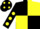 Silk - Black and Yellow (quartered), Black sleeves, Yellow spots and spots on cap