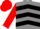 Silk - Grey, Black chevrons, Red sleeves and cap