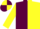 Silk - Maroon and Yellow (halved), Yellow sleeves, quartered cap