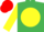 Silk - Emerald Green, Yellow disc and sleeves, Red cap