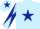 Silk - Light Blue, Dark Blue star, diabolo on sleeves, Light Blue cap, Dark Blue star