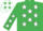 Silk - EMERALD GREEN, white stars
