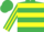 Silk - Emerald Green, Yellow hoops, striped sleeves