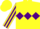 Silk - Yellow, Purple triple diamond, striped sleeves