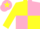Silk - Yellow and Pink (quartered), Yellow sleeves, Pink cap, Yellow star