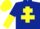 Silk - Dark Blue, Yellow Cross of Lorraine, halved sleeves, Yellow cap