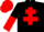 Silk - Black, Red Cross of Lorraine, halved sleeves, Red cap