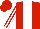 Silk - Red, White stripe, striped sleeves