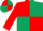 Silk - Red and Dark Green (quartered), Red sleeves