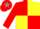 Silk - Red and Yellow (quartered), Red sleeves, Red cap, Grey star
