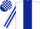 Silk - WHITE, dark blue panel, striped sleeves, check cap