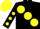 Silk - Black, large Yellow spots, Black sleeves, Yellow spots, Yellow cap