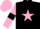 Silk - Black, Pink star, Pink sleeves, Black armlets, Pink cap