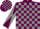 Silk - Maroon and Grey check, diabolo on sleeves