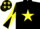 Silk - Black, Yellow star, diabolo on sleeves and stars on cap
