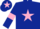 Silk - Dark Blue, Pink star, armlets and star on cap